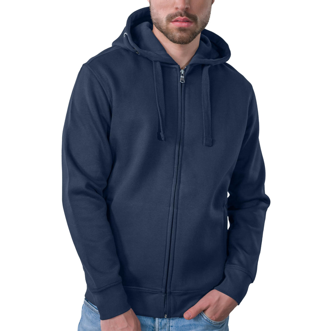HRM Herren Premium Hooded Jacket I Fair Trade Kapuzenjacke, 320 g/m² I Aus 70% Baumwolle & 30% recyc