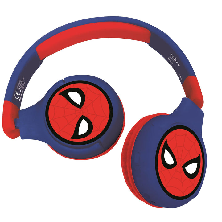 Lexibook HPBT010SP Spiderman 2-in-1-Bluetooth-Kopfhörer für Kinder-Stereo Wireless Wired, Kindersich