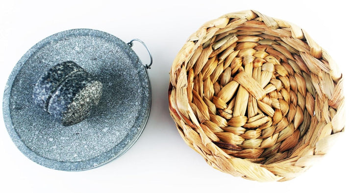 Kleine Grösse 15 cm Granit-Mörser und Stössel Set Steinplatte Set für Gewürze und Salz auf Camping p