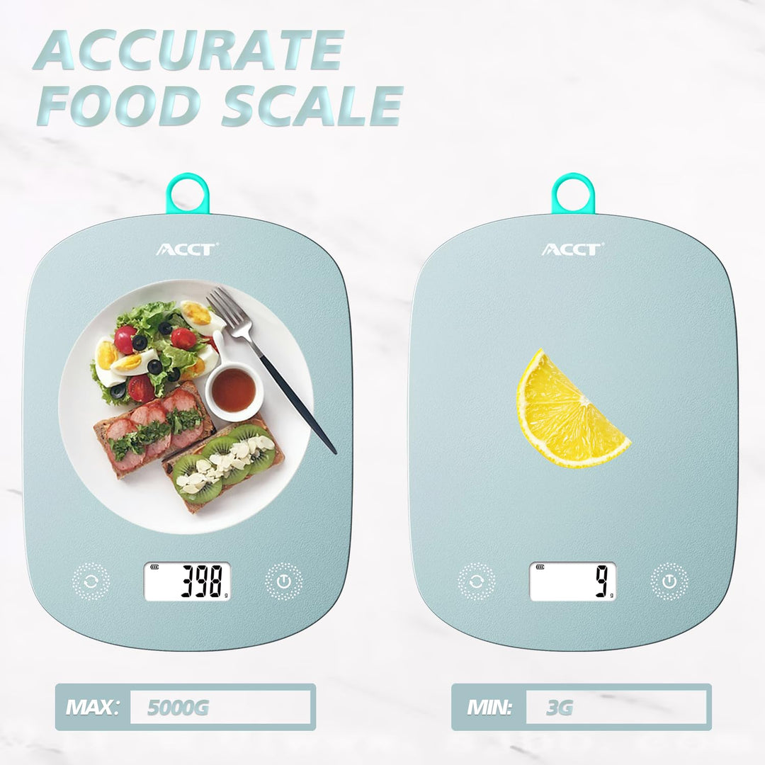 Digitale Küchenwaage 11lb/0.1oz, Digitale Lebensmittelwaage Gewicht in Gramm & Oz, Kochwaage zum Bac