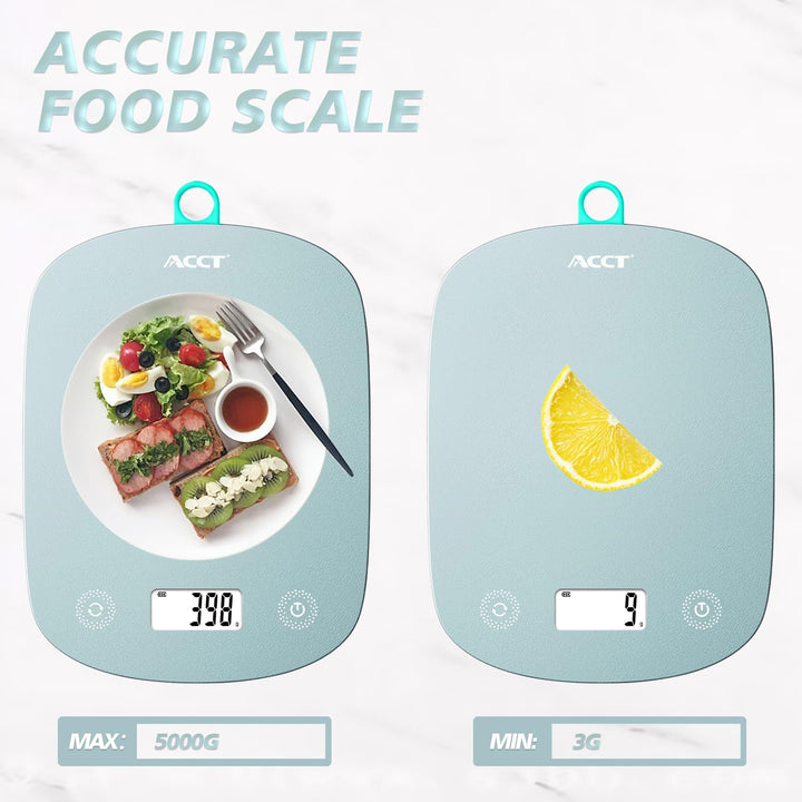 Digitale Küchenwaage 11lb/0.1oz, Digitale Lebensmittelwaage Gewicht in Gramm & Oz, Kochwaage zum Bac