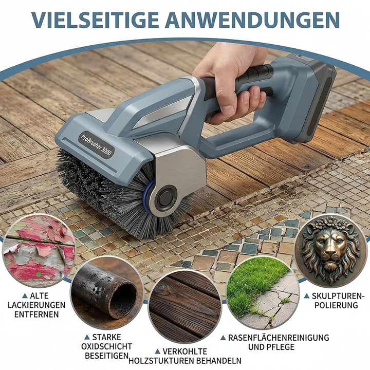 120x100mm Rosshaarbürste, Polierbürste für Satiniermaschine, Bürstenwalze zur Oberflächenbearbeitung