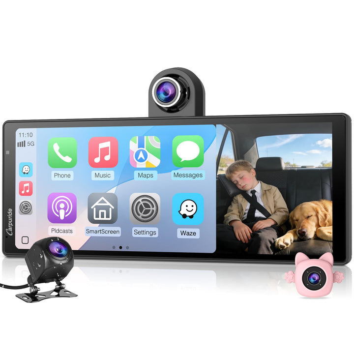 CARPURIDE W903S3 CarPlay Display 9.3" Triple Kamera 4K Android Auto GB TF 9.3 zoll, 9.3 zoll