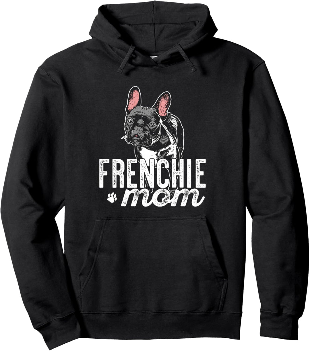 FRENCHIE MAMA Pfotenabdruck Französische Bulldogge Meme Pullover Hoodie