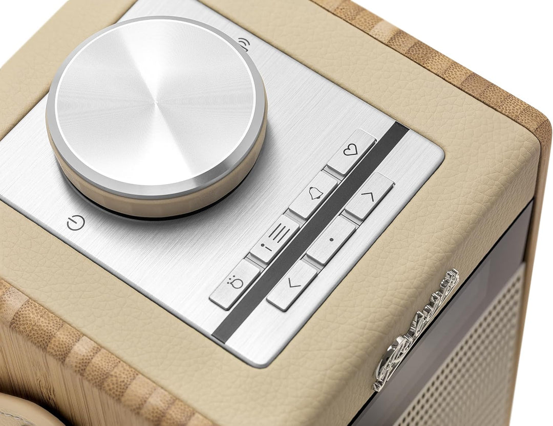 Rambler Midi Retro-Radiowecker, tragbar, Dab+/FM/Bluetooth, cremefarben