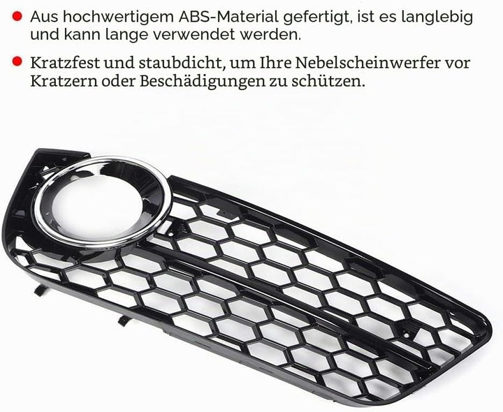 a5 nebelscheinwerfer gitter,a5 nebelscheinwerfer gitter, A5 Nebelscheinwerfer Gitter, 2 Stück Vorder