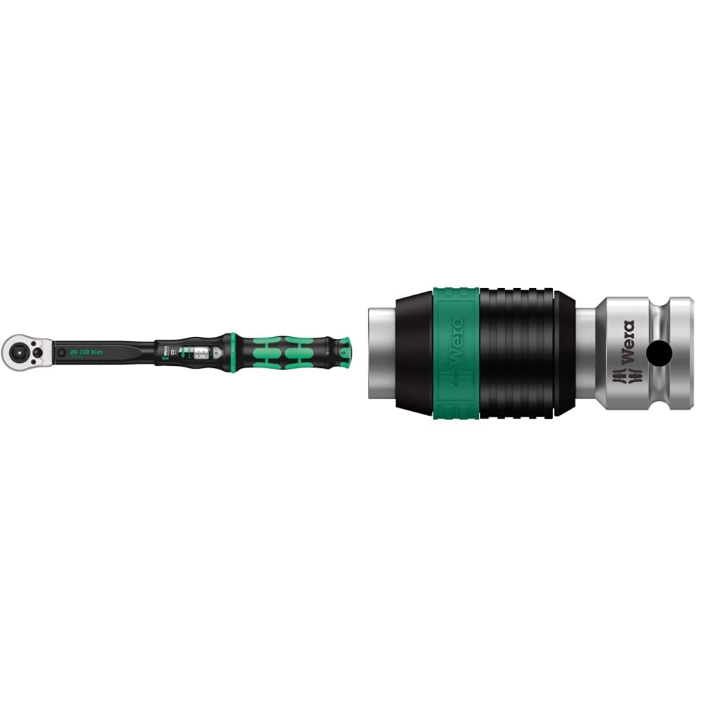 Wera 05075625001 Click-Torque C 2 Push R/L, einstellbarer Drehmomentschlüssel, 1/2", 20-100 Nm & 878