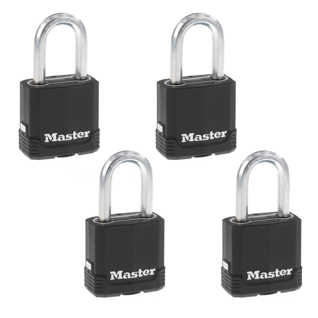 Master Lock Schlüsselschloss für den Aussenbereich, robustes wetterfestes Vorhängeschloss mit Abdeck
