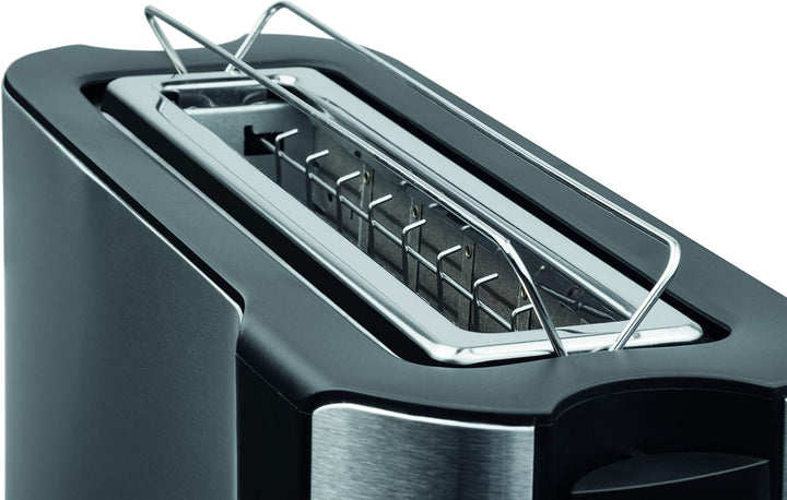 ECG ST 10630 SS Toaster, Rostfreier Stahl, Schwarz-silber