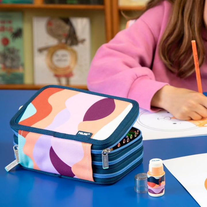MILAN® Federmäppchen mit 3 Etagen, Serie The Fun, mehrfarbig