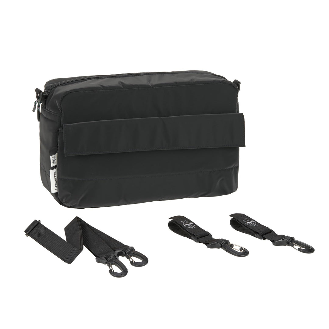 LÄSSIG Kinderwagentasche Buggy Organizer mit Befestigung Black, Black