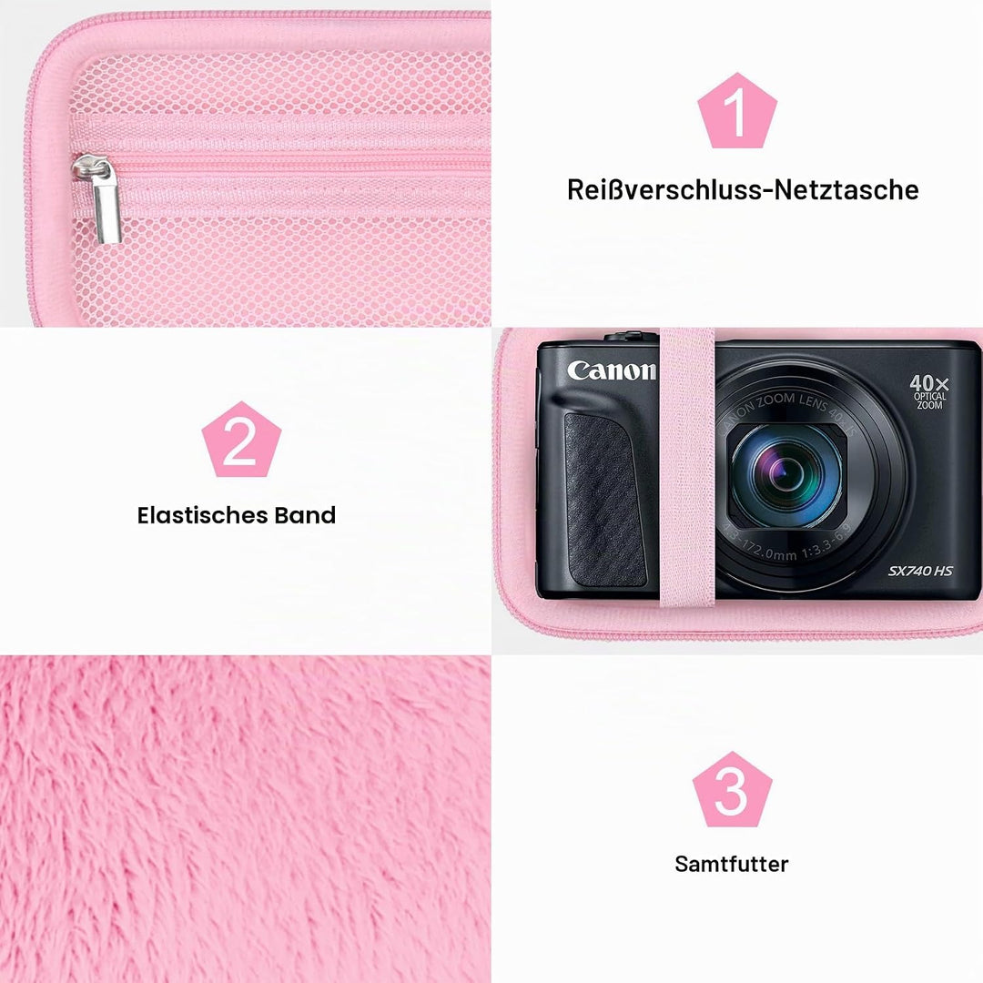 Canboc Tragetasche für Canon PowerShot SX740 SX730 SX720 SX620 G7X Digitalkamera, Point and Shoot Vl