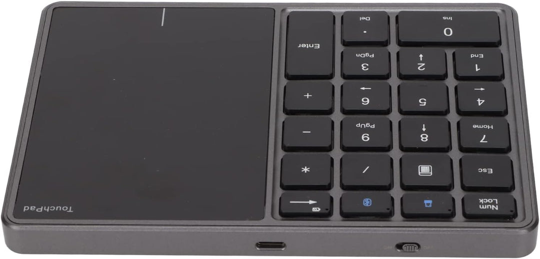 Kabelloser Ziffernblock, 2 in 1 22 Tasten 2,4 G Touchpad Bluetooth 4.2 Nummernblock, Typ C Aufladung