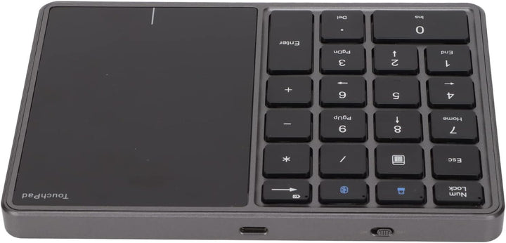 Kabelloser Ziffernblock, 2 in 1 22 Tasten 2,4 G Touchpad Bluetooth 4.2 Nummernblock, Typ C Aufladung