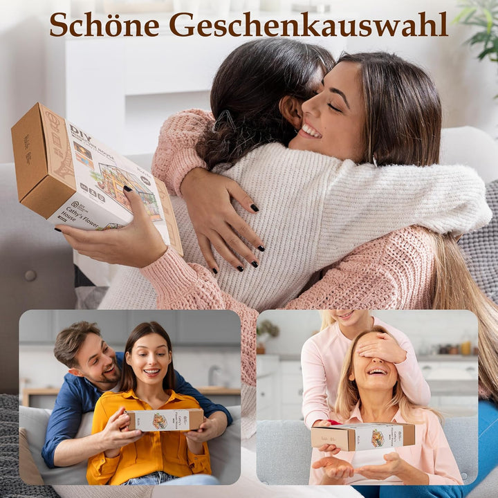 Rolife DIY Miniature House Miniatur Haus Bausatz Selber Bauen mit LED Licht Deko 3D Holzpuzzle Model
