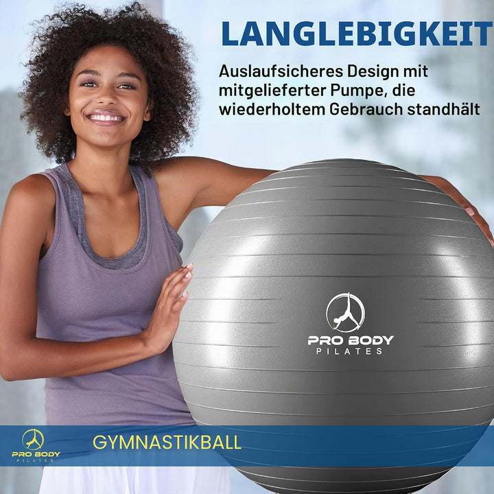 ProBody Pilates Ball, Gymnastikball, Yogaball, Stabilitätsballstuhl, mehrere Grössen, Geburtsball in