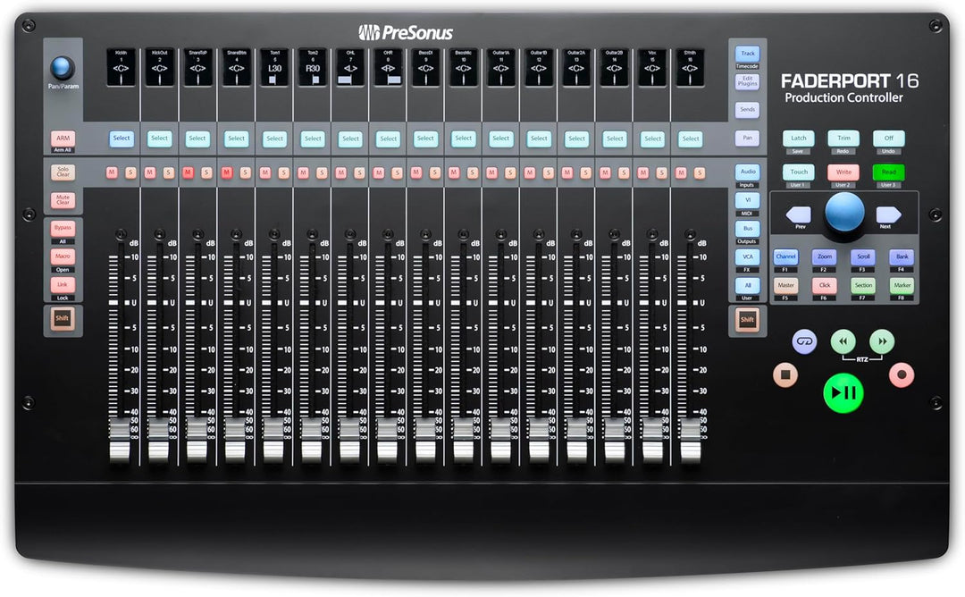 PreSonus FaderPort 16, 16-Fader DAW Mix Production Controller, mit Softwarepaket 16 Fader DAW-Contro