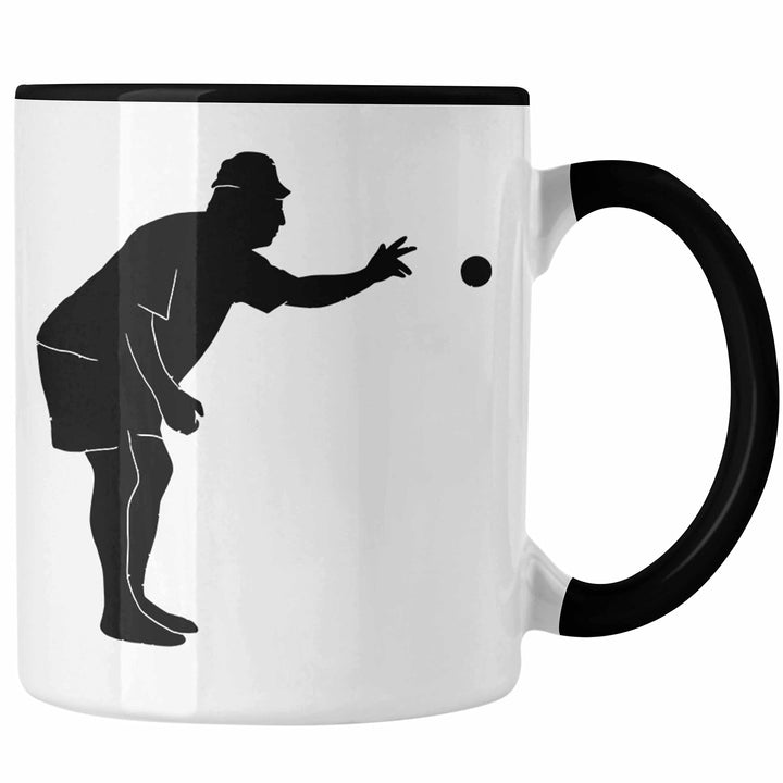 Trendation - Boule Tasse Geschenk Boule-Spieler Geschenkidee Spruch Grafik Werfender Boule Spieler (