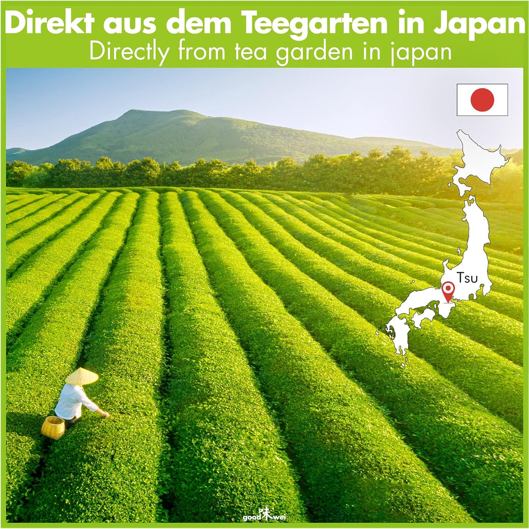 Goodwei BIO Matcha aus Japan im Matcha-Set komplett mit hochwertiger Matcha Schale aus Keramik, Matc