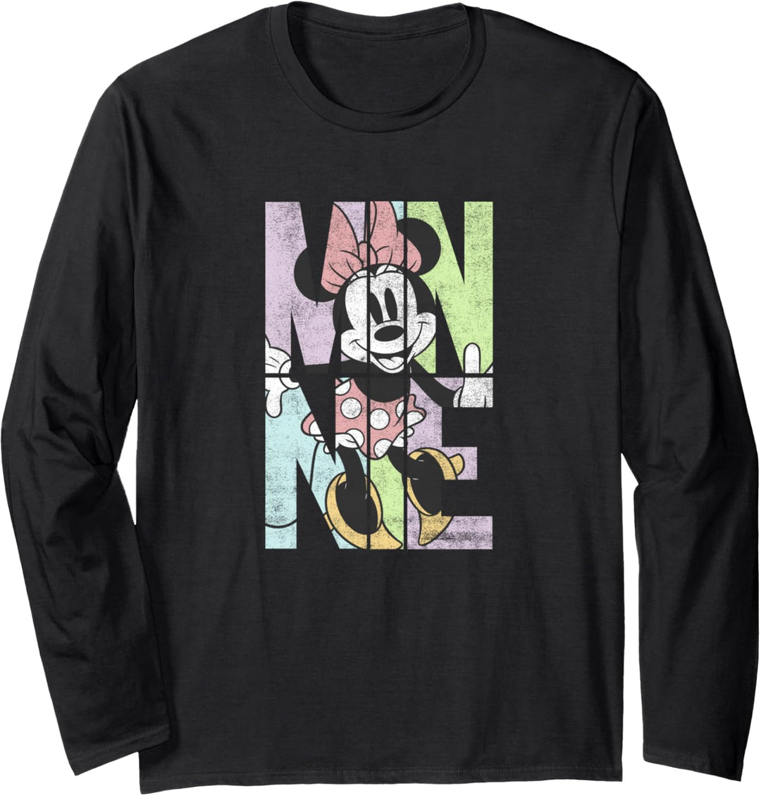 Disney Minnie Dancing Letter Art Fill Langarmshirt