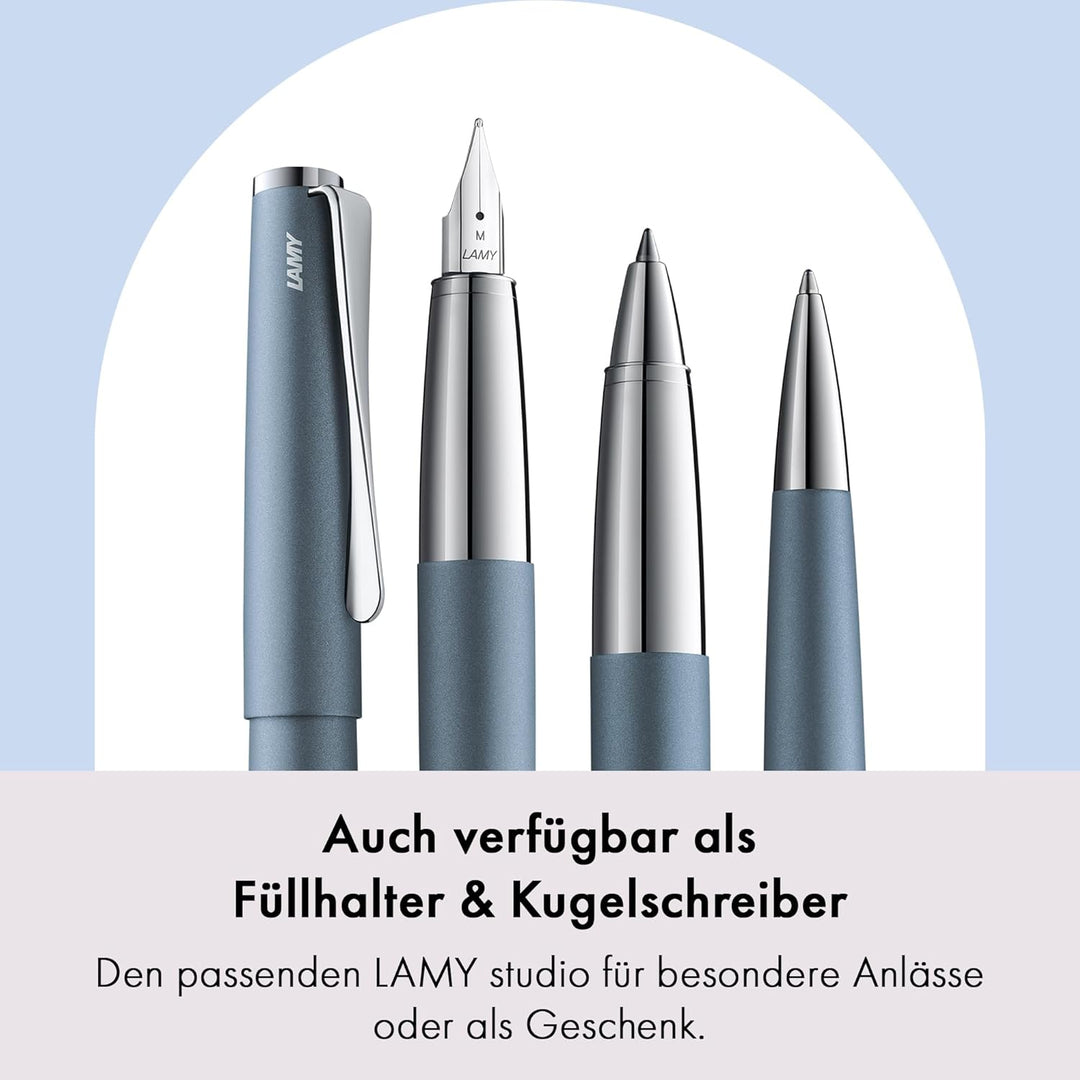 LAMY 1234857 studio Tintenroller 366 – Zeitloser Tintenroller in der Farbe Glacier aus rostfreiem Ed
