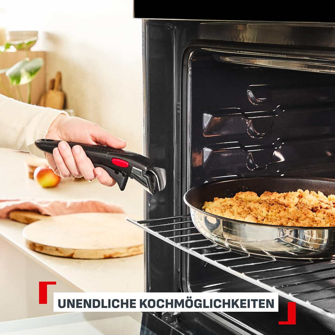 Tefal Ingenio Comfort Max 8-tlg. Kochgeschirr-Set, Titanium Antihaftversiegelung, stapelbar, platzsp