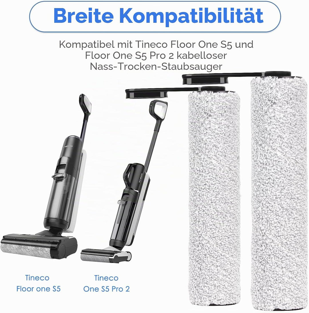 BRUVISH (3 Stück) Ersatz-Bürstenrollen, kompatibel mit Tineco Floor One S5/ Floor One S5 Pro Akku-Na