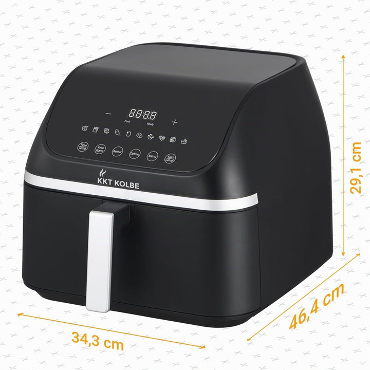 KKT KOLBE Heissluftfritteuse | Airfryer | 8,5L | 10 Programme | 13 Funktionen | sehr leise | Frittie