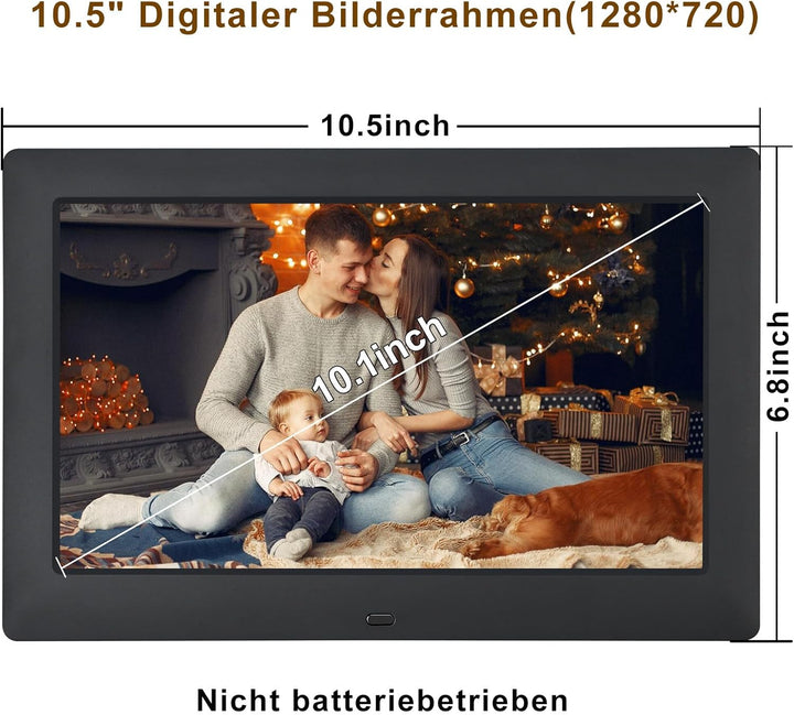 TSITSC 10.5 Zoll Digitaler Bilderrahmen, 1280 * 720 IPS Bildschirm Elektronischer Bilderrahmen Kalen