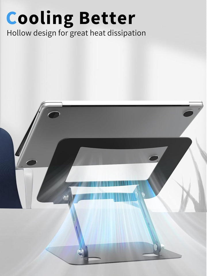 SOUNDANCE Laptop-Ständer für Schreibtisch mit Stabiler Schwerer Basis, verstellbare Höhe Multi-Winke