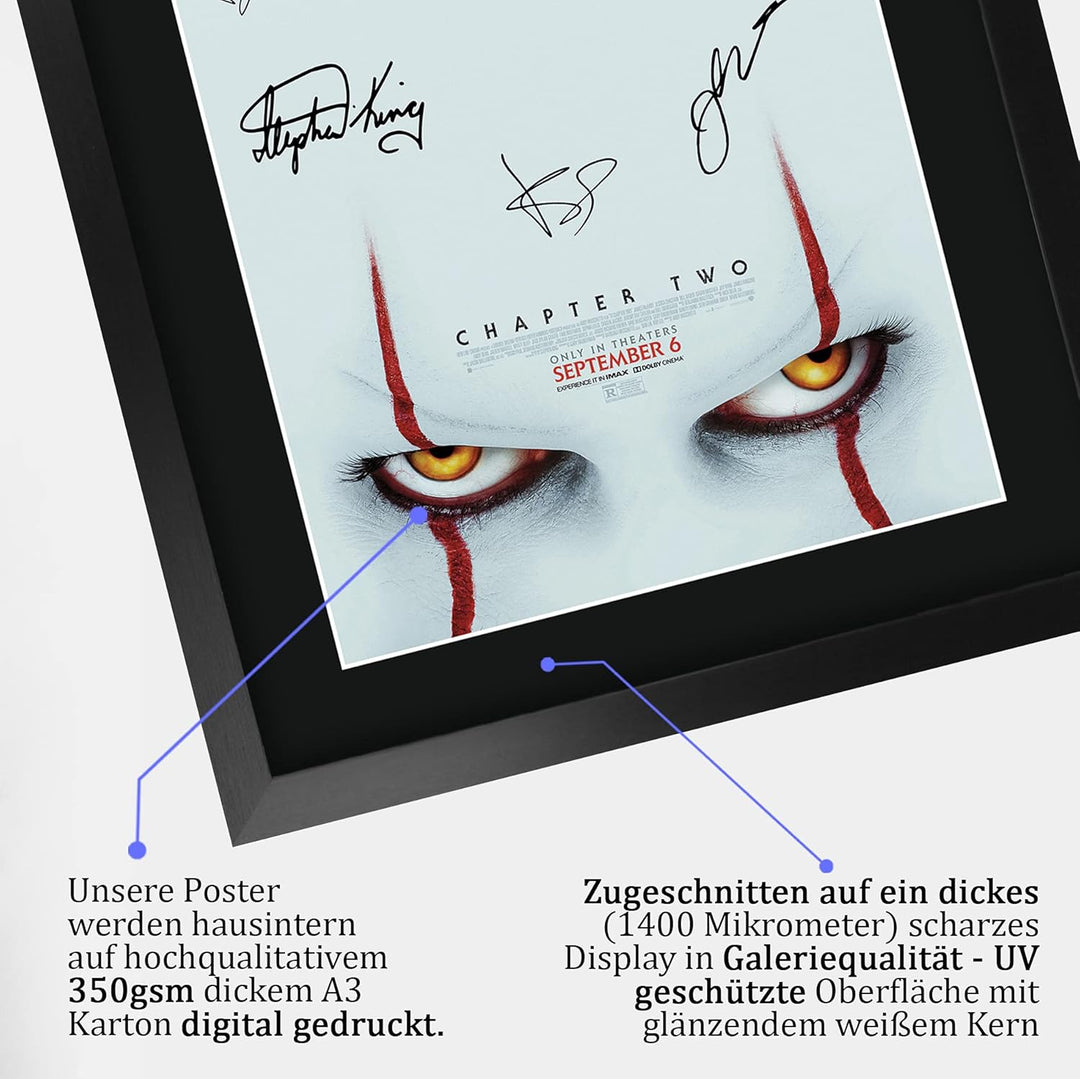 HWC Trading A3 FR IT Kapitel Zwei Bill Skarsgård und Cast Geschenke Printed Poster Autogramm Bild fü