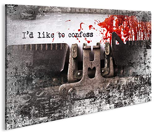 islandburner Bild Bilder auf Leinwand I Confess Modern Street Art 1p XXL Poster Leinwandbild Wandbil