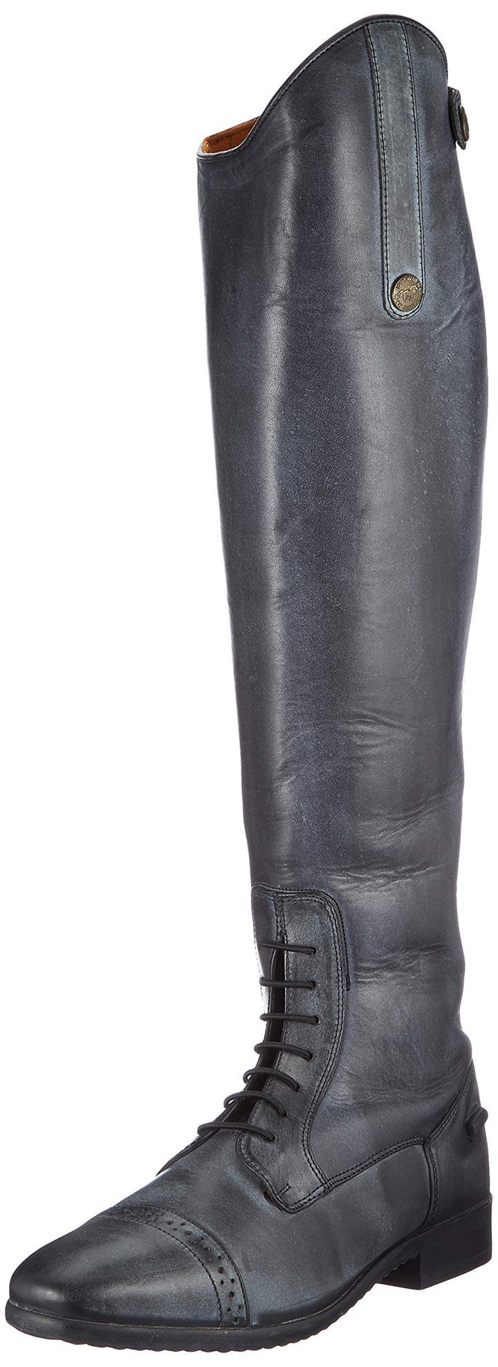 HKM Erwachsene Reitstiefel-Valencia, Langlänge/enge Weite9195 Hose, 9195 schwarz/Grau, 39, Schwarz G