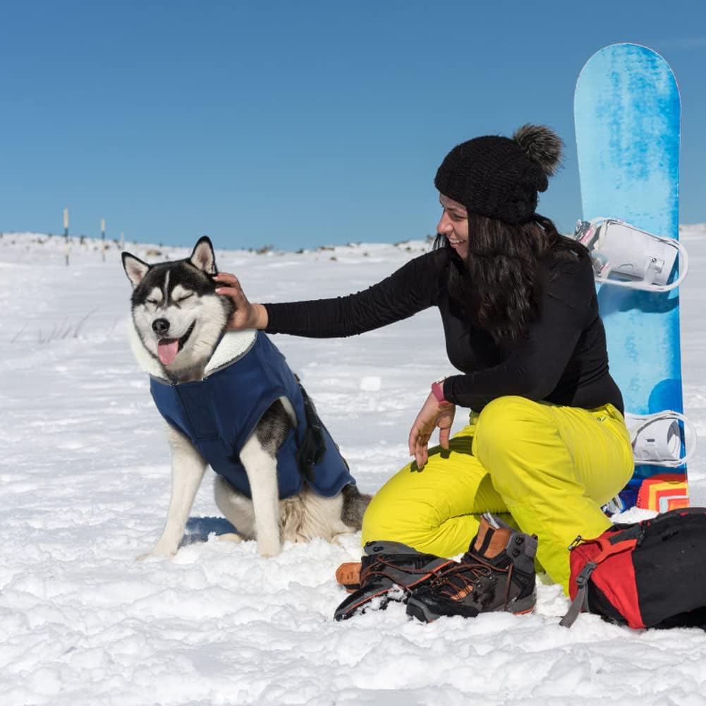 EMUST Hundemantel für kaltes Wetter, Fleecefutter, für den Winter, warme wasserdichte Hunde-Winterkl