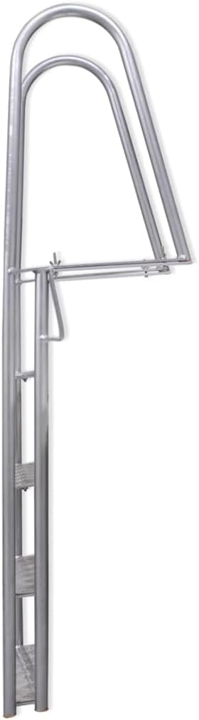 vidaXL Poolleiter 4 Stufen Aluminium 167cm Anlegeleiter Schwimmbad Leiter
