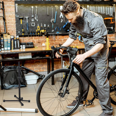 Relaxdays Fahrradständer, Verstellbarer Hinterradständer, Rahmen bis 27,5", bis 30 kg, HBT: 63,5 x 3