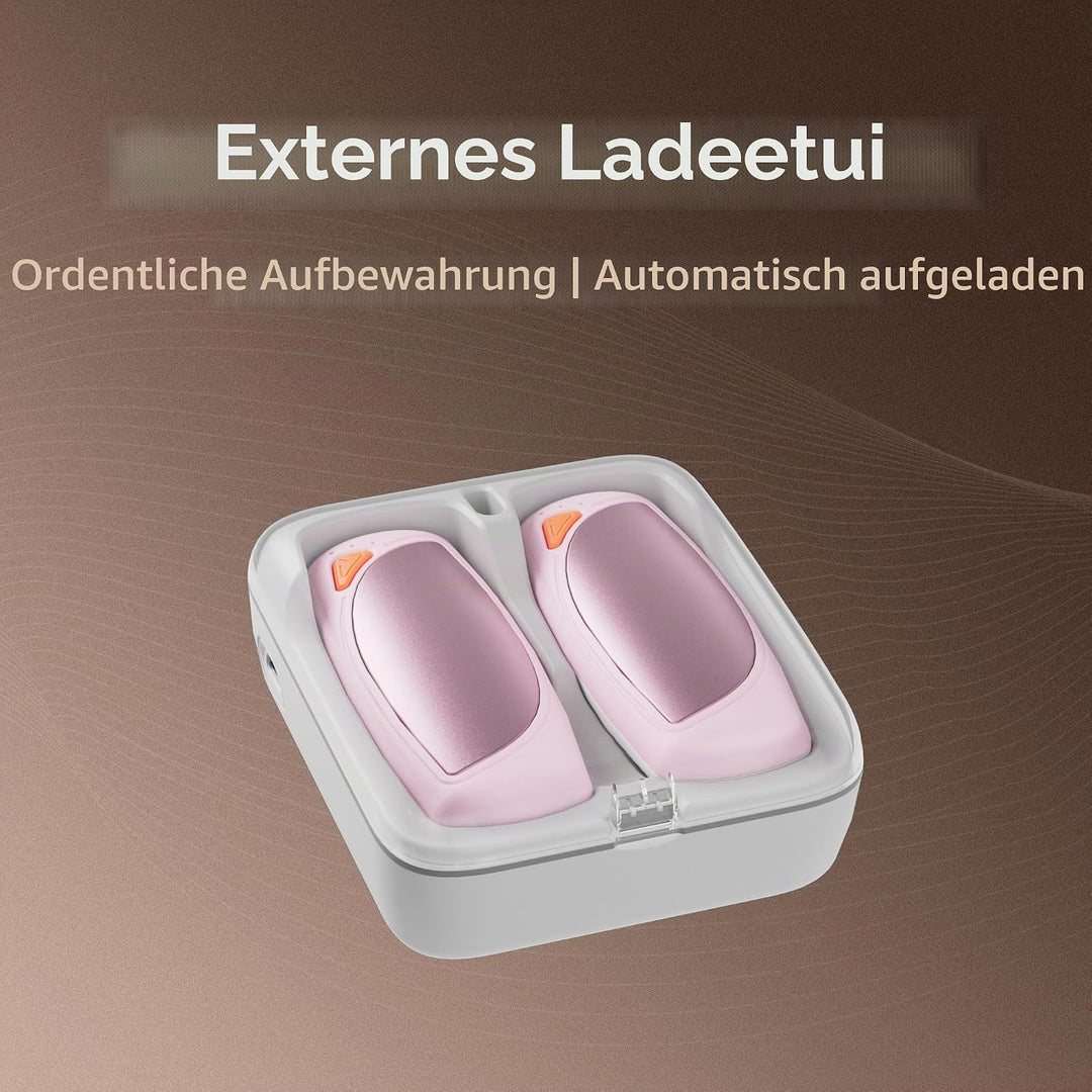 COTOP Handwärmer Elektrisch, 2er Set Taschenwärmer Wiederverwendbar mit Ladecase, 14.000 mAh Akku Au