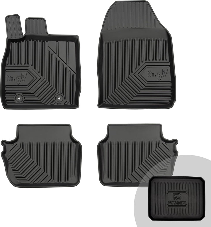 FROGUM No.77 Gummimatten Ganzjahresset von Auto Fussmatten Autofussmatten für Ford Fiesta VI 2008-20