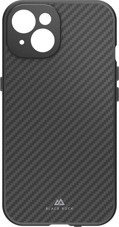 Black Rock - Hülle 360 Grad Glass Case Passend für Apple iPhone 14 I Carbon Handyhülle, Karbon Rücks