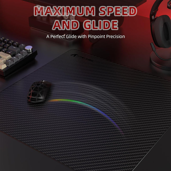 MAGIC-REFINER x Attack Shark CM04 Gaming-Mauspad aus Kohlefaser für Geschwindigkeit und Kontrolle, E