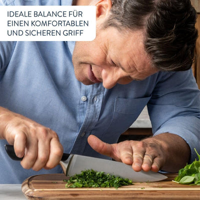 Jamie Oliver by Tefal K26715 Santokumesser 16,5 cm | hohe Schneideleistung | unverwechselbares Desig