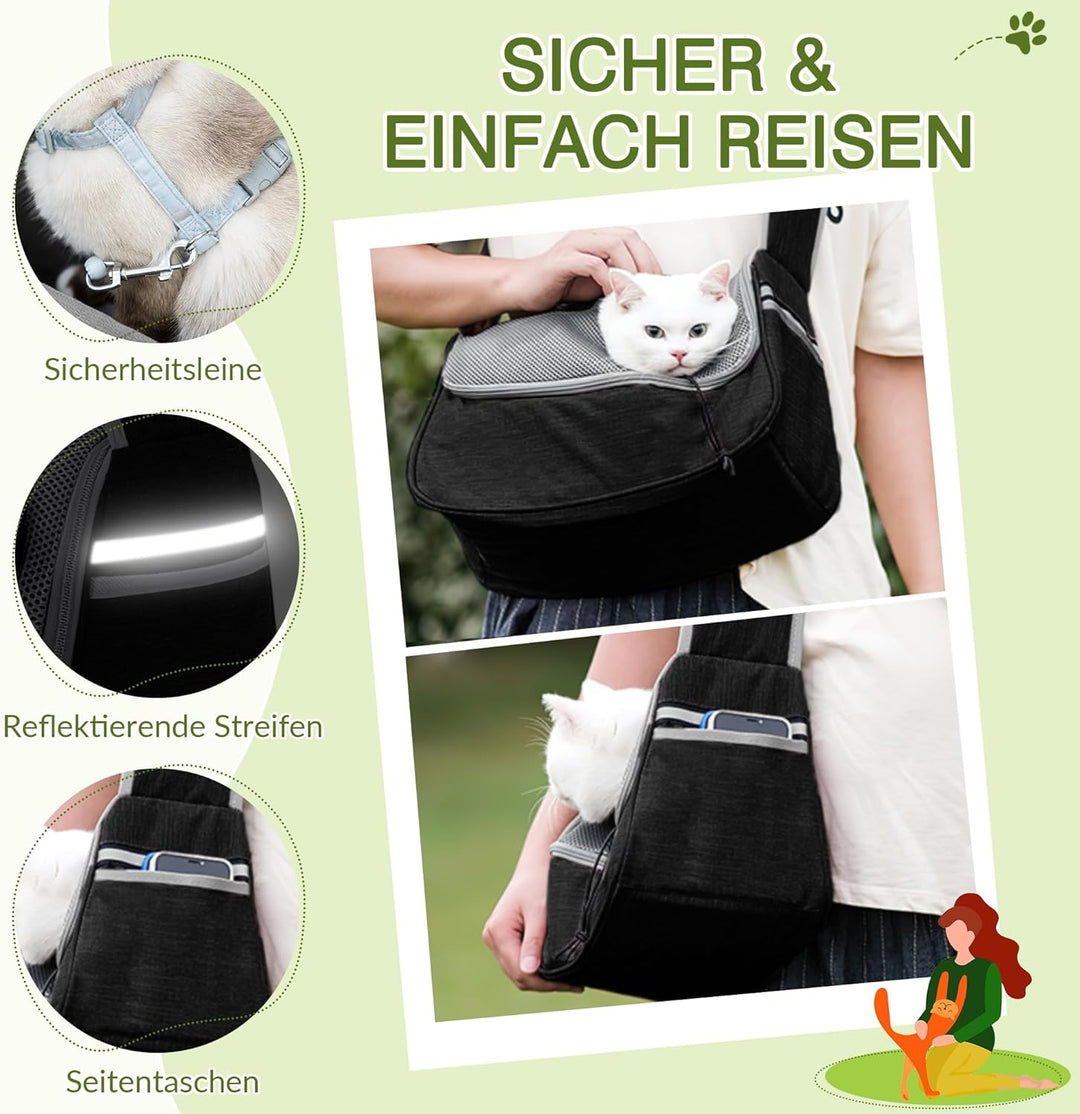 ALLSOPETS Hundetasche Tragetuch Hund Schultertasche Katzentragetasche Haustiere Tasche für Katzen un