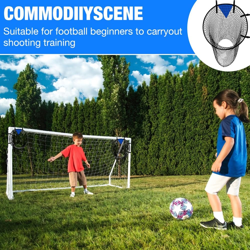 2 Stück Fussballtor Zielnetz, 58x65cm Fussball Ziel mit Rahmen, Top Fussballtorzubehör mit Rahmen, K