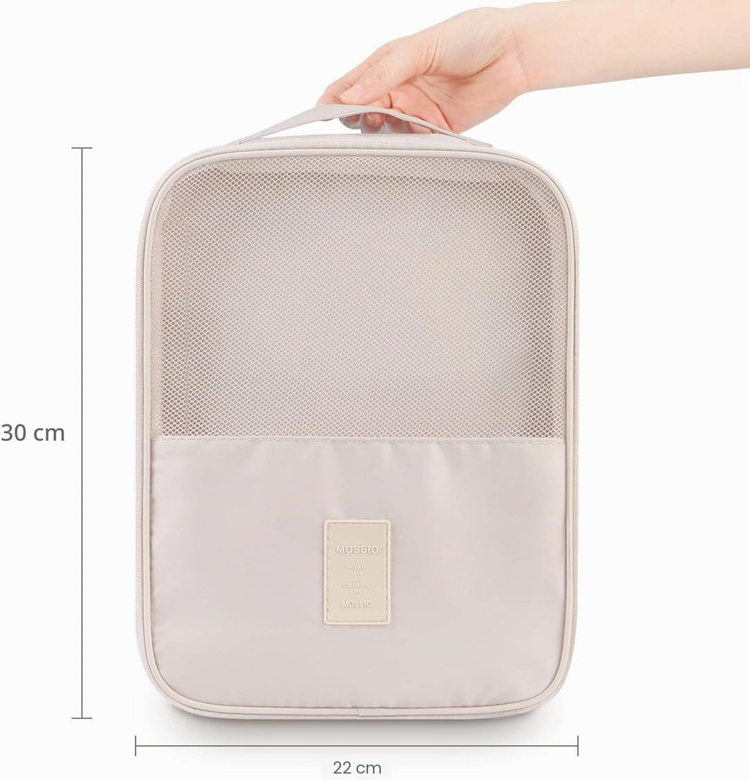 Mossio Schuhtasche für 3 Paar Schuhe für Reisen und den täglichen Gebrauch. Aufbewahrungstasche, Bei