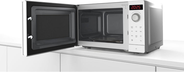 Bosch FFL023MW0 Serie 2 Mikrowelle, 26 x 44 cm, 800 W, Drehteller 27 cm, Türanschlag Links, AutoPilo