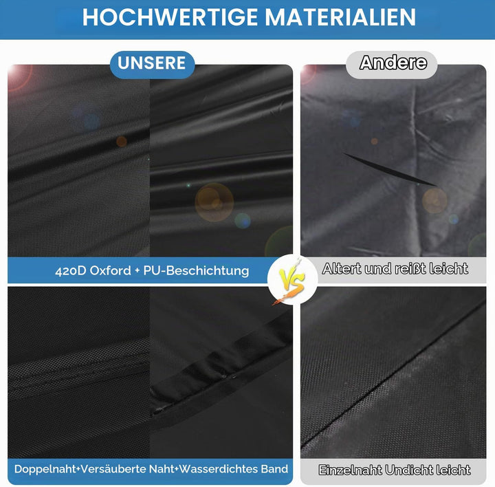VANSHEIM Schutzhülle für Gartencouch Abdeckhauben für Sofas Abdeckung für Gartenbank 2 Sitzer Lounge