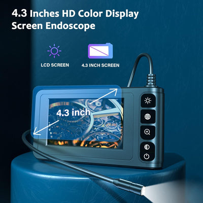 Endoskop mit Licht, SKYBASIC Digitale Endoskopkamera 4,3" LCD Bildschirm HD 7.9mm Inspektionskamera