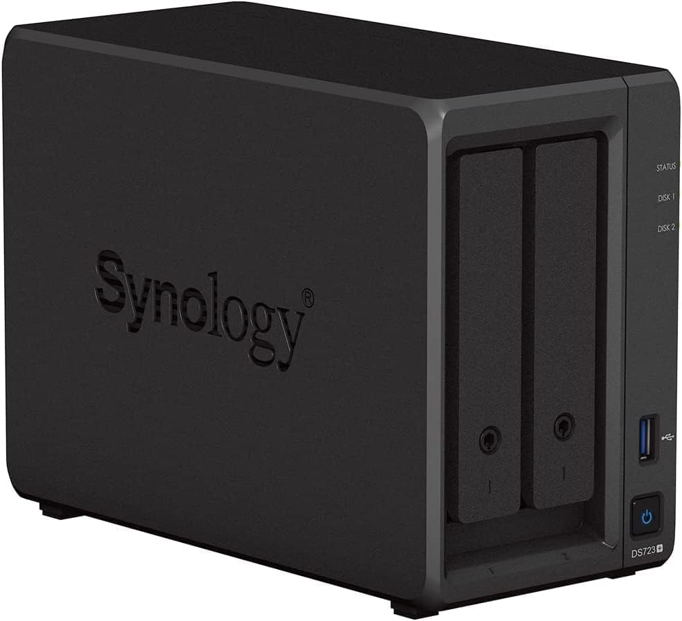 Synology DS723+ 20 TB Desktop-NAS-Lösung mit 2 Einschüben, installiert mit 2 x 10 TB Western Digital
