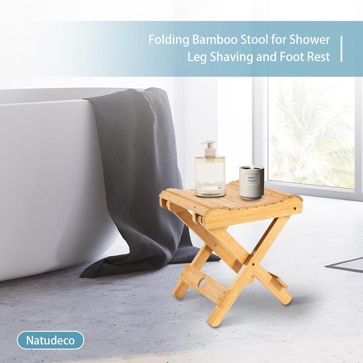 Natudeco Klapphocker, Klappstuhl tragbarer Outdoor-Hocker, quadratischer Angelstuhl, einfacher Dusch