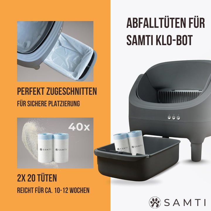 Abfalltüten für SAMTI Klobot, 40 Stück, Abfalltüten